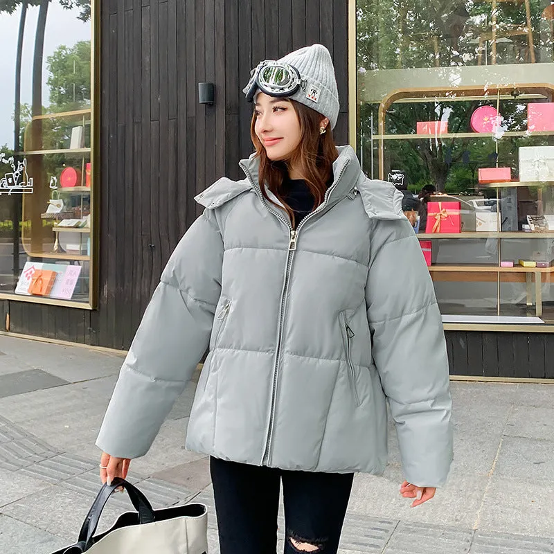 Hot Trade 2024 Winter New Korean Edition Women's Short Down Padded Jacket Thickened Hooded Women's Padded Jacket Student Padded Jacket