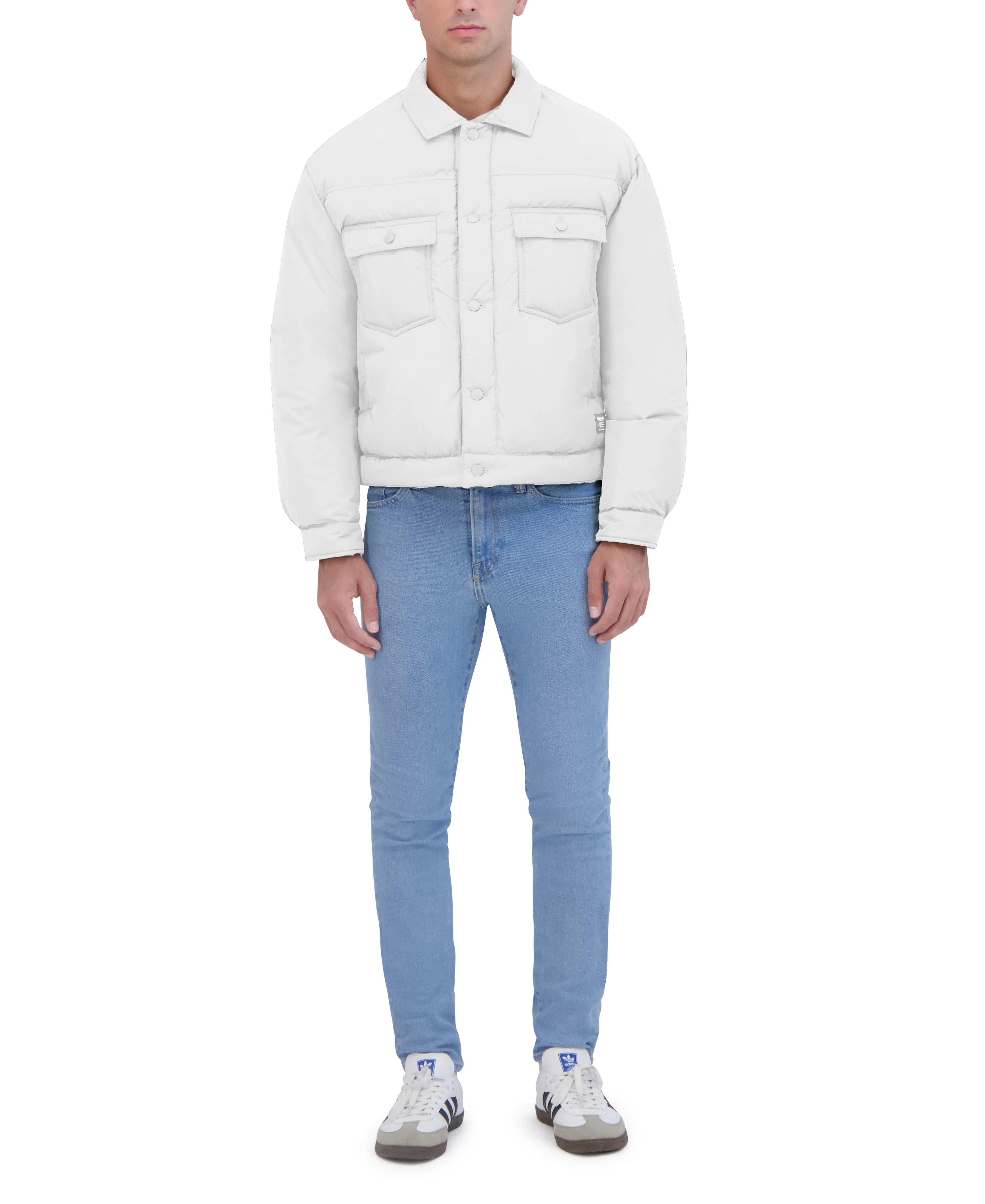 Hudson Jeans Nylon Jean Jacket Puffer Coat