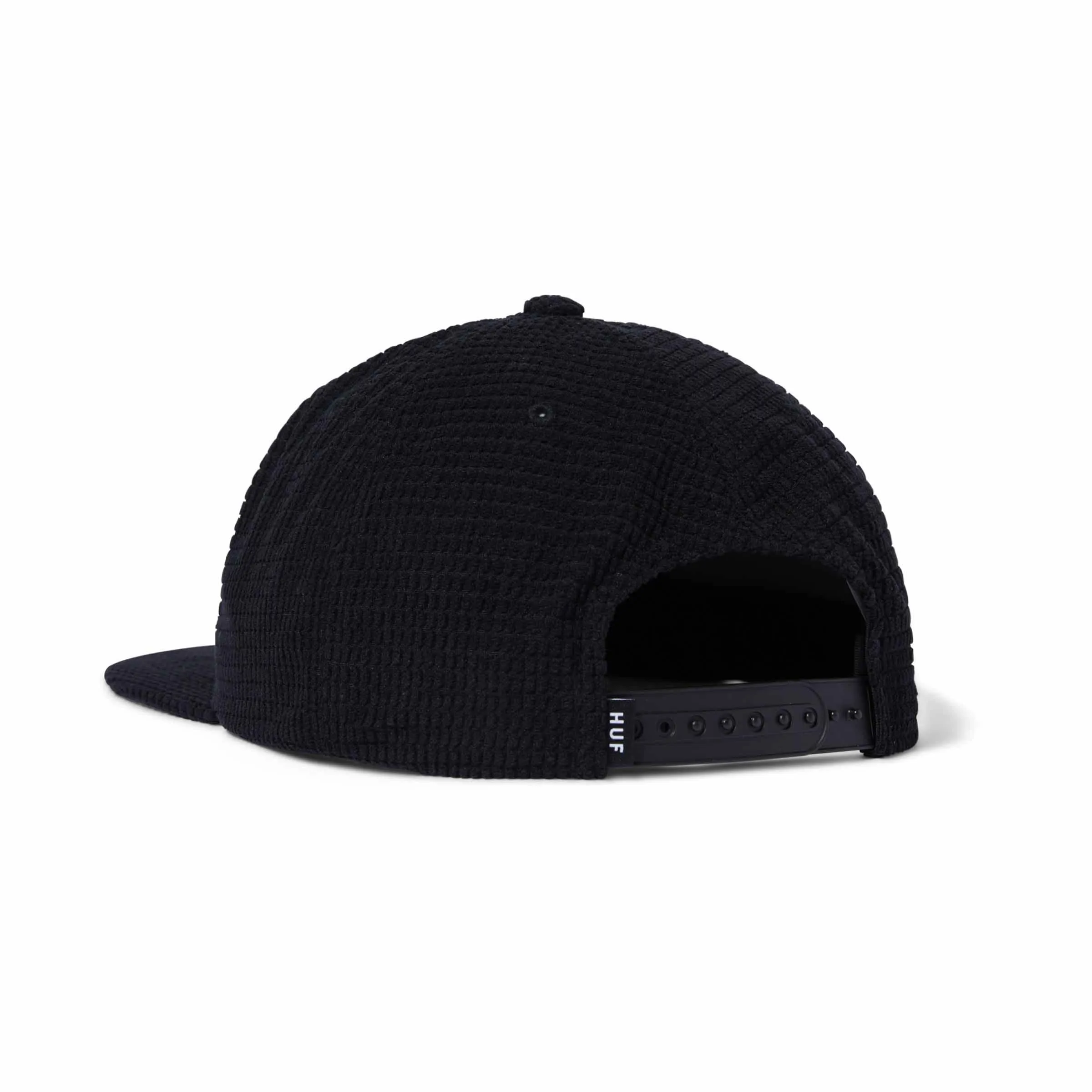 Huf Black Waffle Cord Snapback Hat