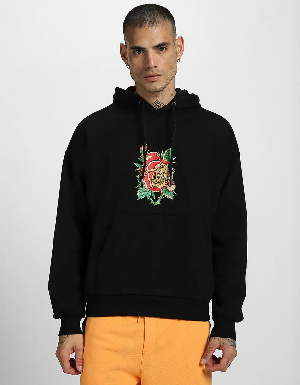 Integrity Graphic Print Oversized Hooded Sweatshirt