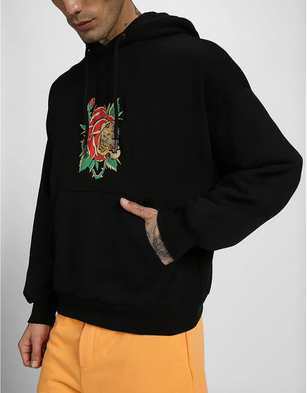 Integrity Graphic Print Oversized Hooded Sweatshirt