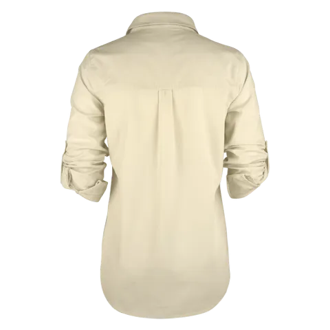 IS Heather ls classic button shirt Ivory