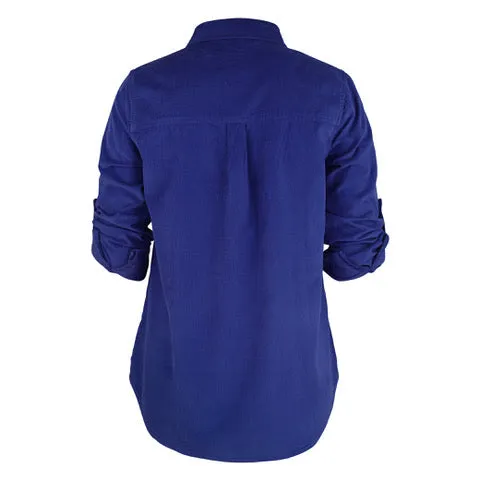 IS Heather ls classic button shirt royal