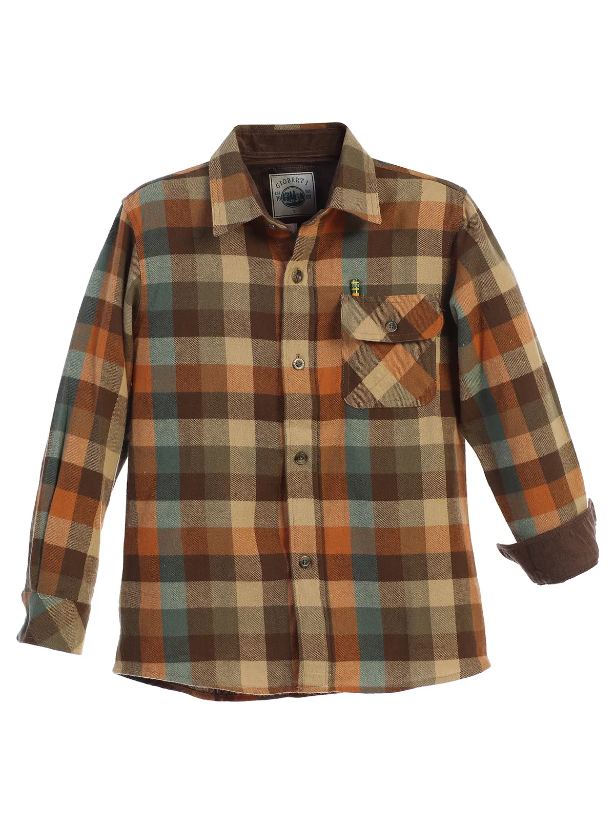 Kid's (4-7) Flannel w/ Corduroy Contrast