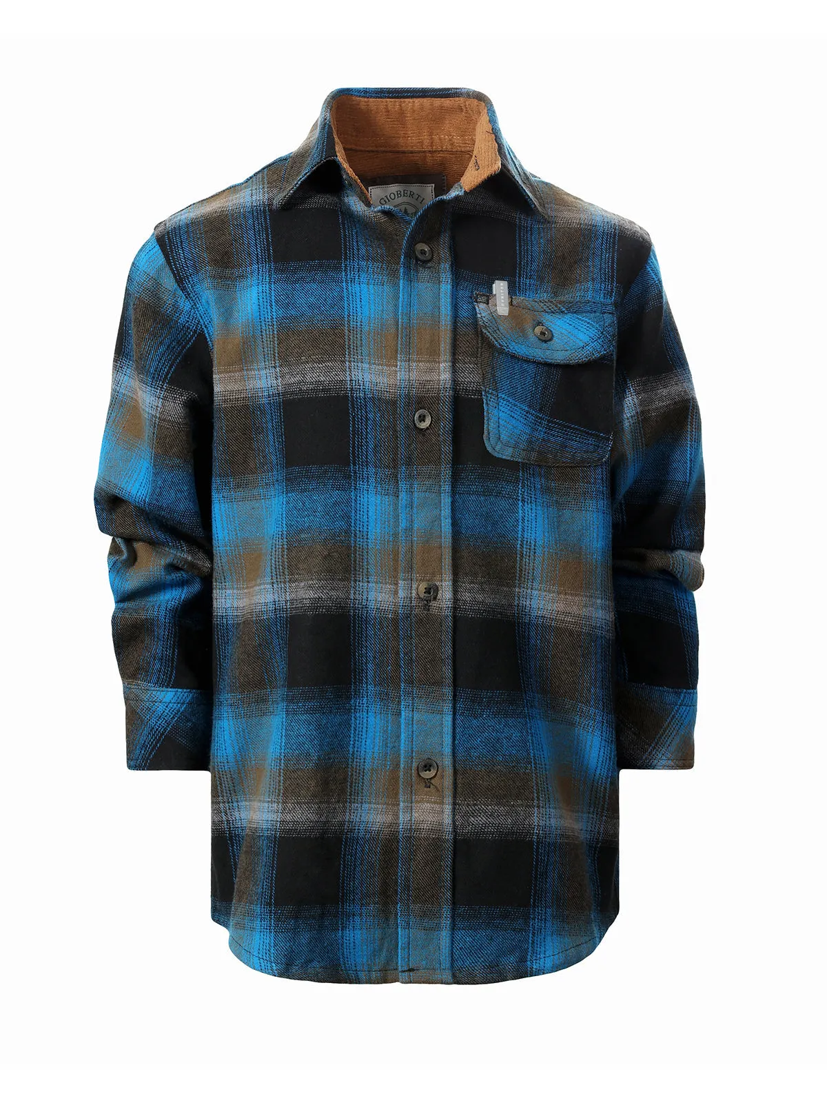 Kid's (4-7) Flannel w/ Corduroy Contrast