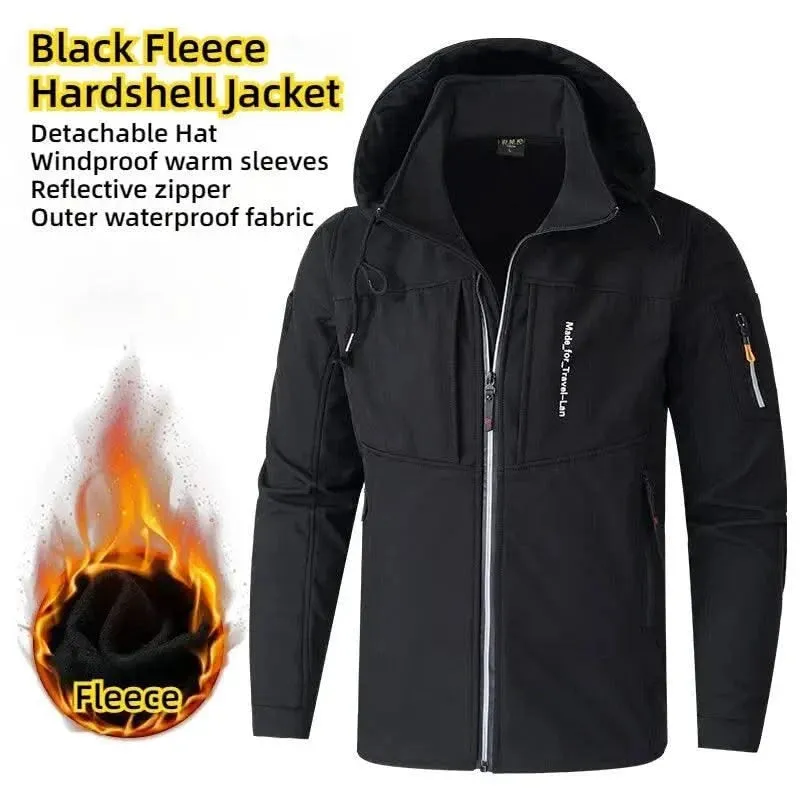 King Billion Luxe Fleece-Lined Waterproof Windbreaker with Detachable Hat