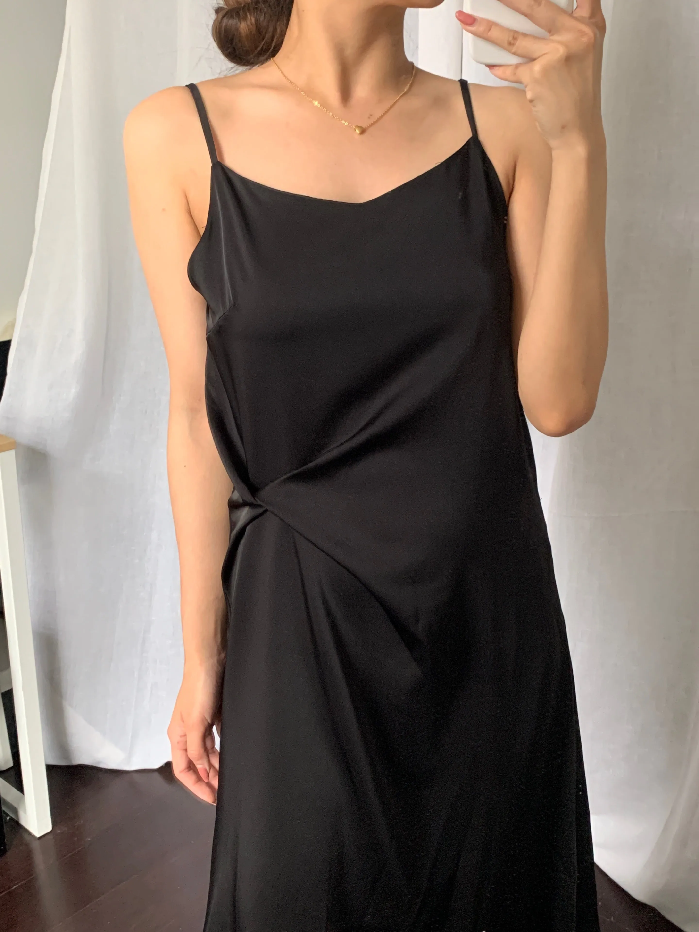 [Korean Style] Ambree Solid Color Slip Dress