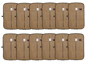 Kuber Industries Foldable 12 Piece Non Woven Coat Cover, Brown