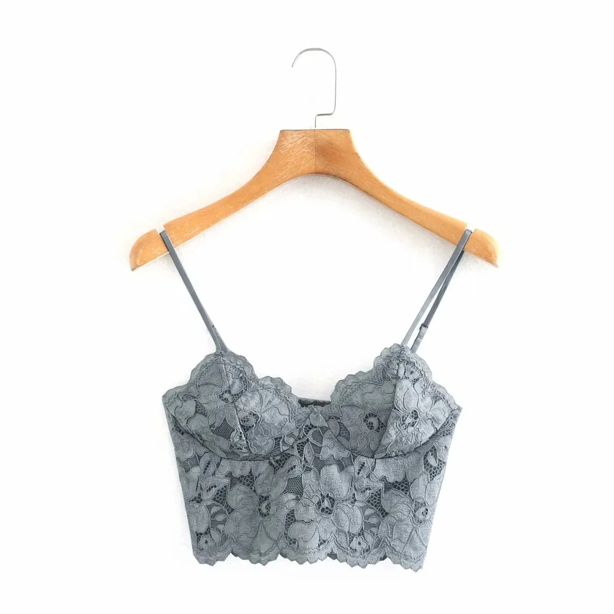 Lace underwear top with camisole