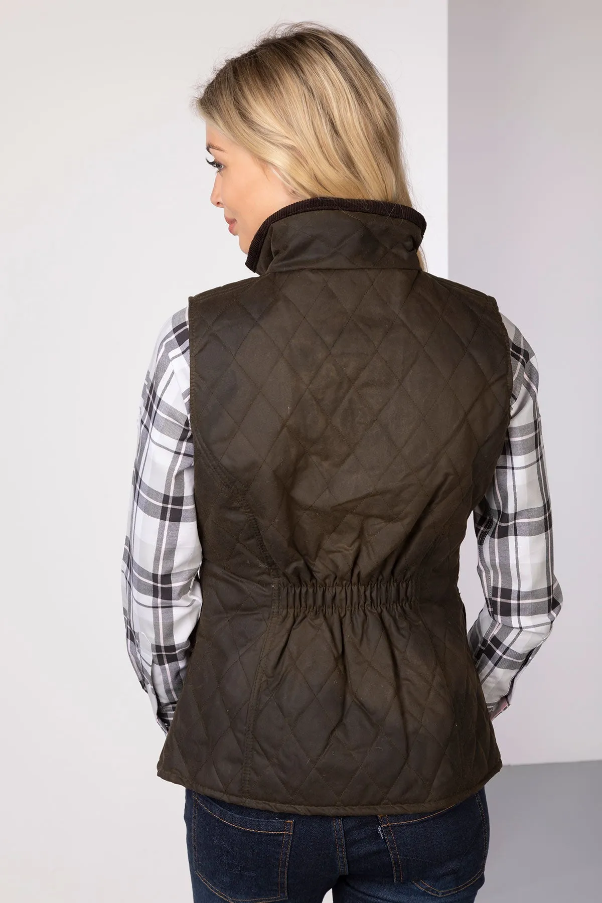 Ladies Diamond Quilted Wax Waistcoat II