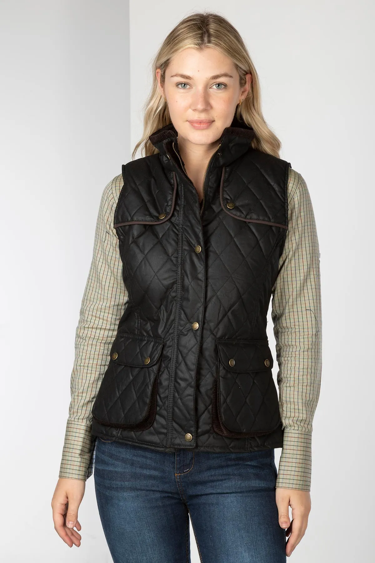 Ladies Diamond Quilted Wax Waistcoat II