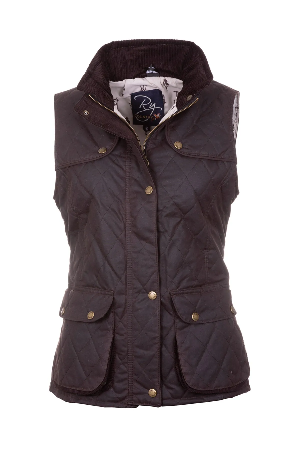 Ladies Diamond Quilted Wax Waistcoat II