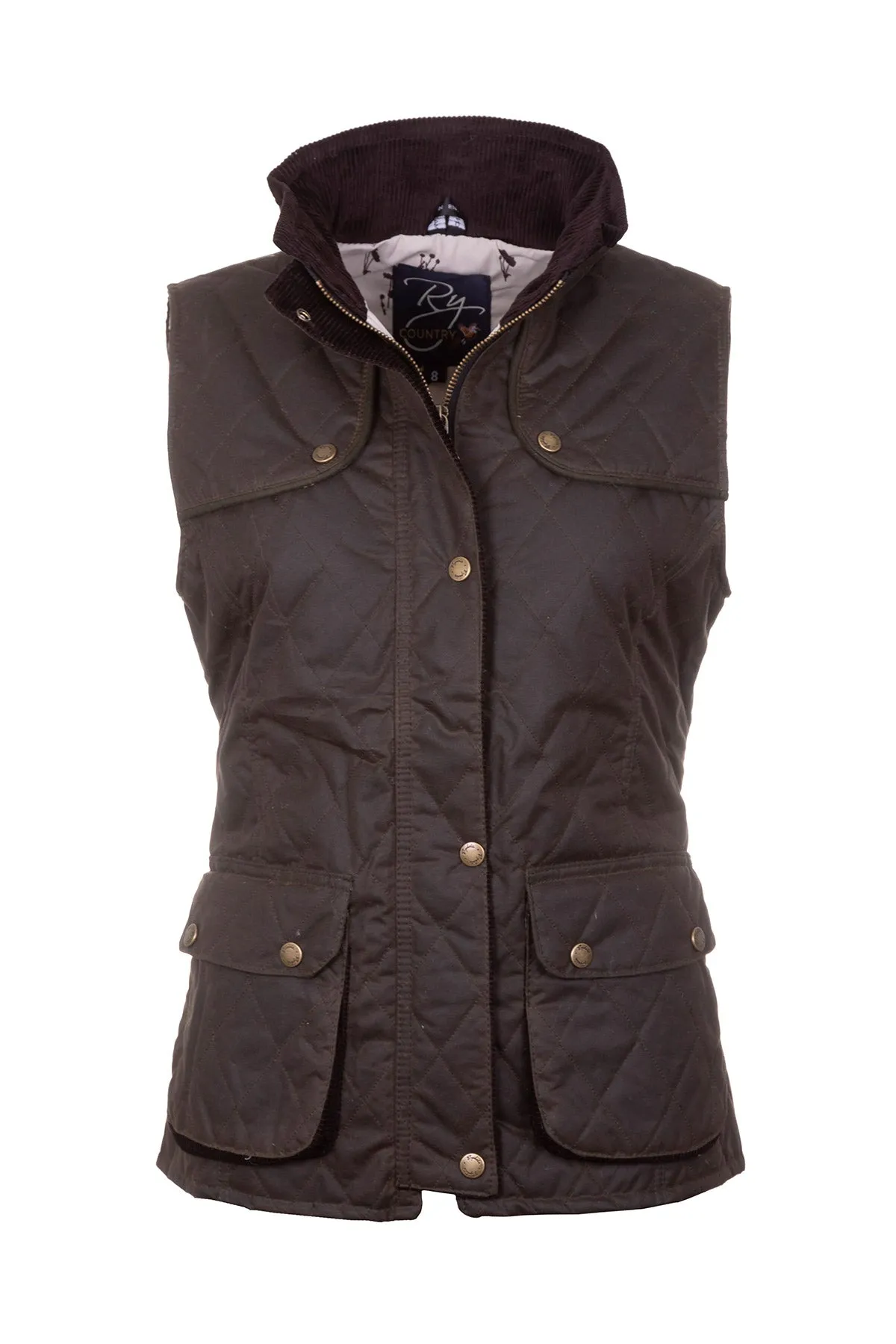 Ladies Diamond Quilted Wax Waistcoat II