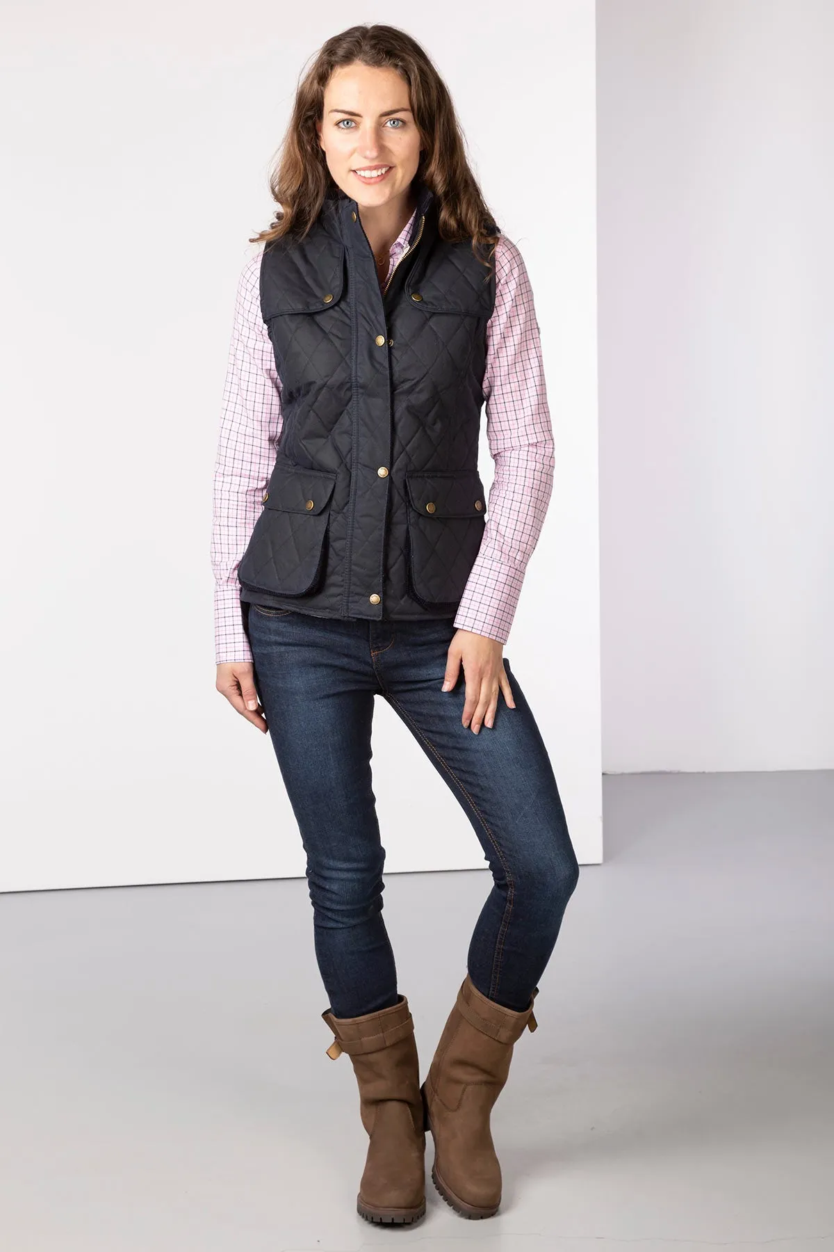 Ladies Diamond Quilted Wax Waistcoat II