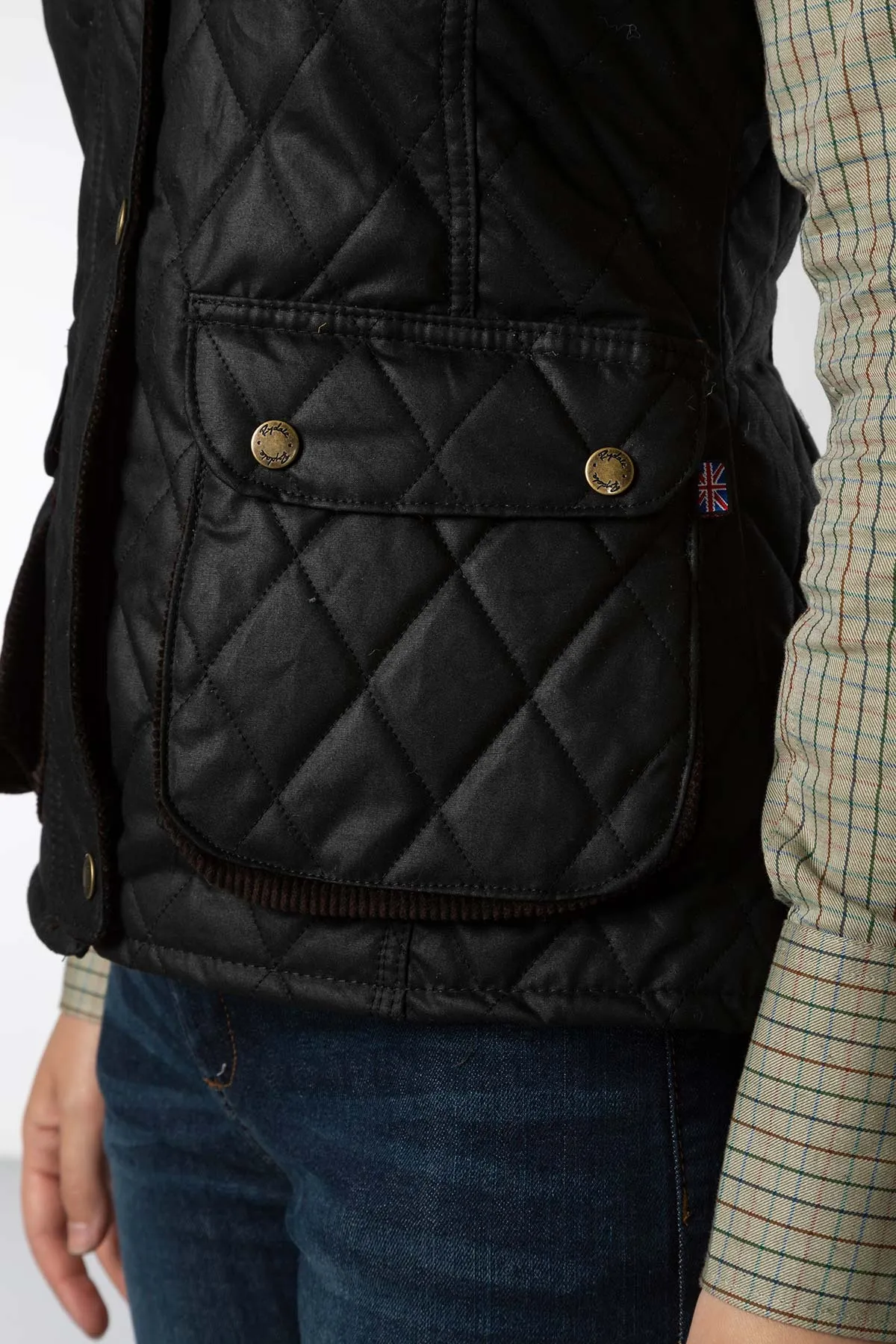 Ladies Diamond Quilted Wax Waistcoat II