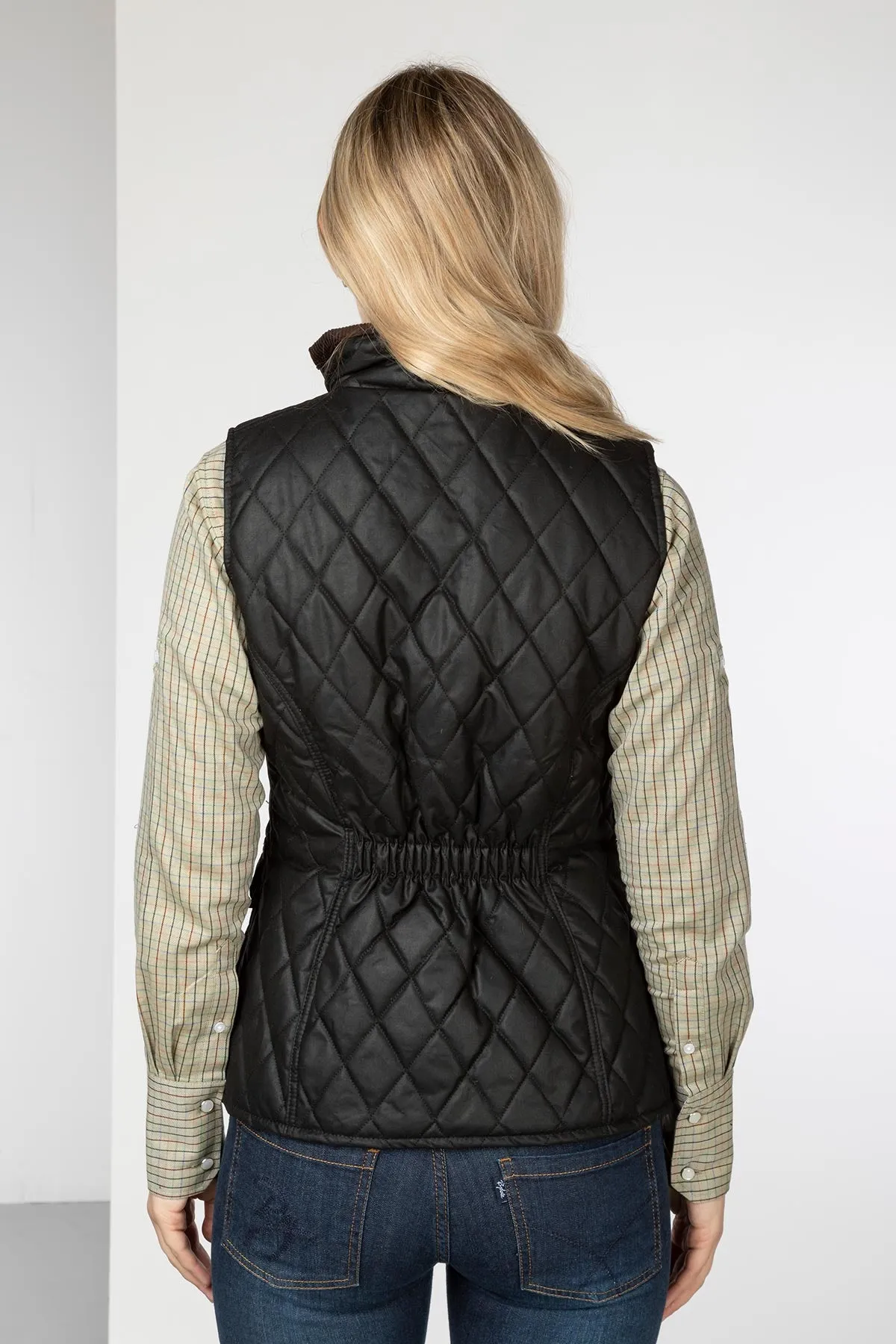 Ladies Diamond Quilted Wax Waistcoat II