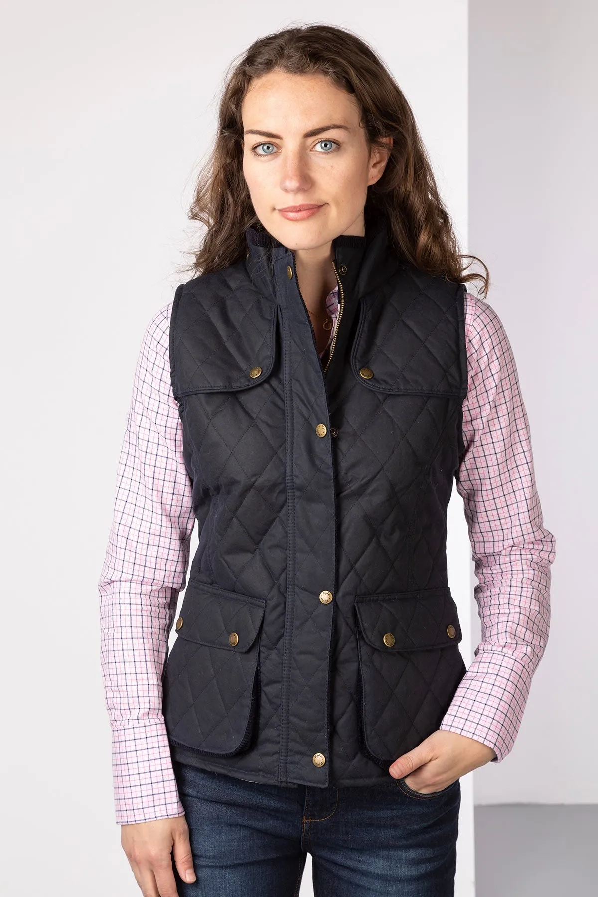 Ladies Diamond Quilted Wax Waistcoat II