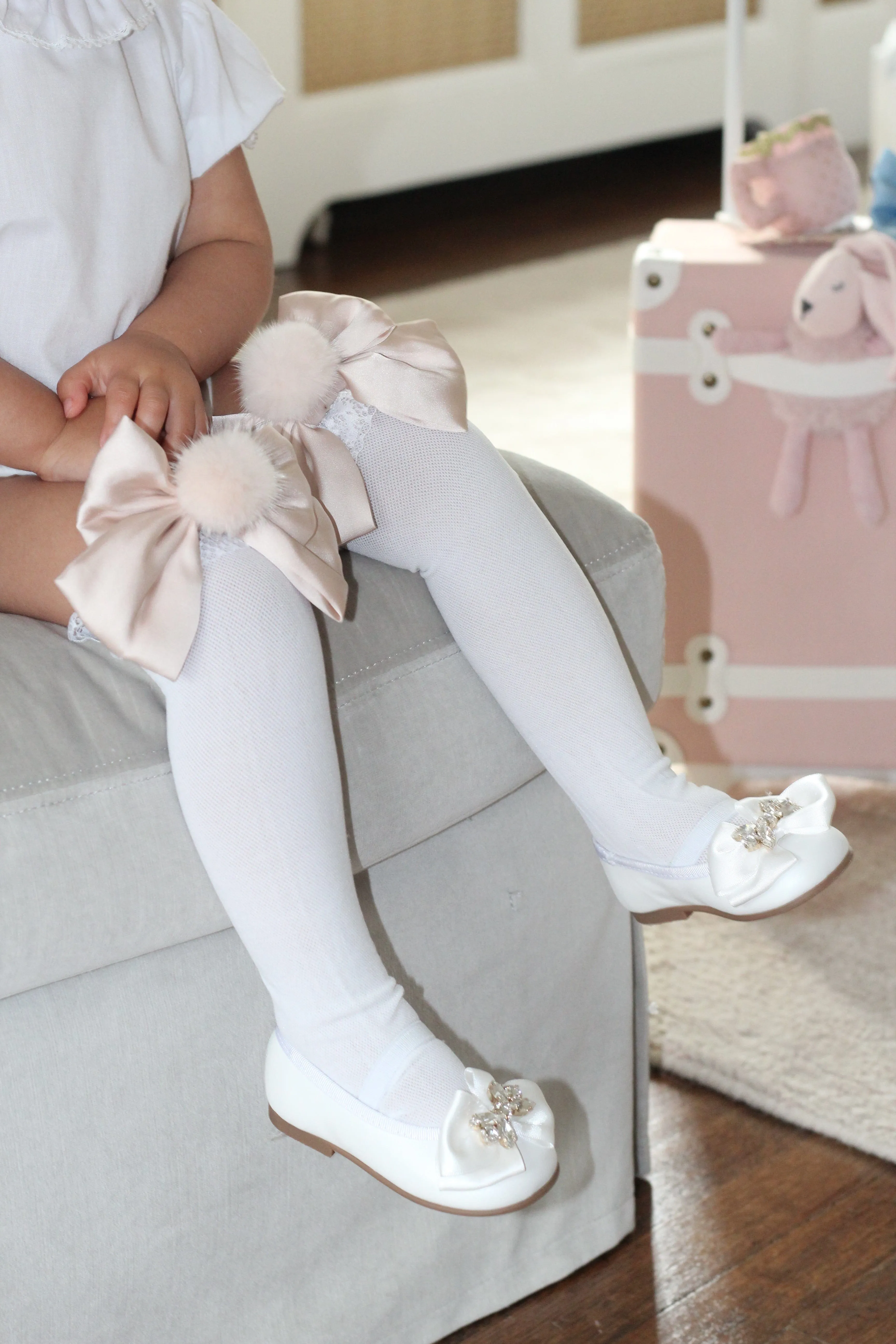 Lana Ruffle Socks with Poms and Bows