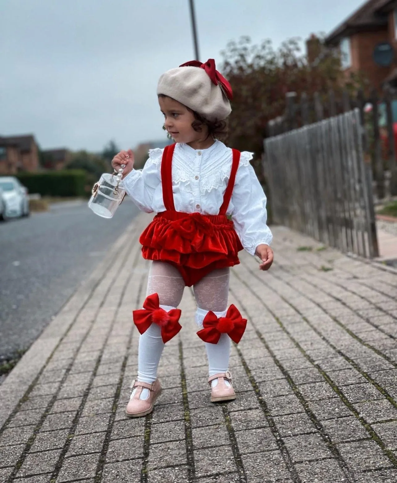 Lana Ruffle Socks with Poms and Bows