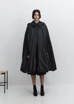 Long Taffeta Cape Coat