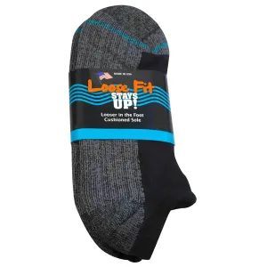 Loose Fit No Show Sock in Black