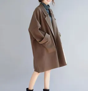 Loose Women Coat Winter Wool Coat Plus Size Coat