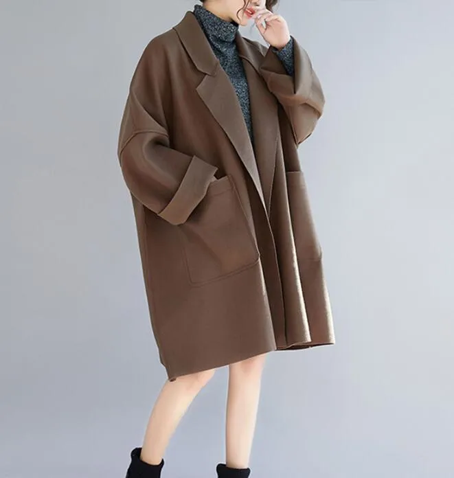 Loose Women Coat Winter Wool Coat Plus Size Coat