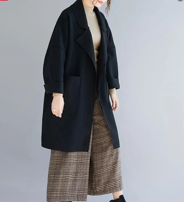 Loose Women Coat Winter Wool Coat Plus Size Coat