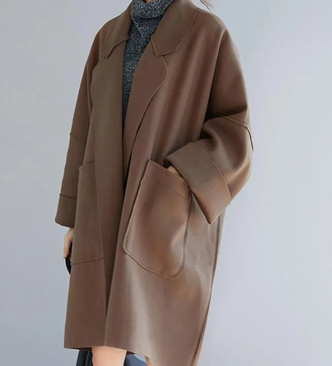 Loose Women Coat Winter Wool Coat Plus Size Coat