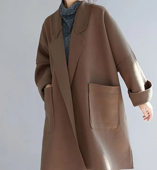 Loose Women Coat Winter Wool Coat Plus Size Coat