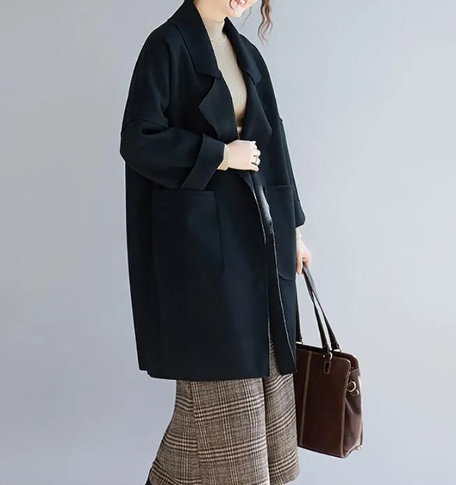 Loose Women Coat Winter Wool Coat Plus Size Coat