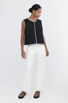 Marle Talia Vest - Cotton/Silk - Black