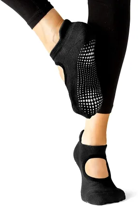 Marrone Women Non Slip Socks with Grips - Ideal for Pilates, YBallet Barre, Dance, Fitness, Home Gym Workout Accessories Ladies Sports Socks