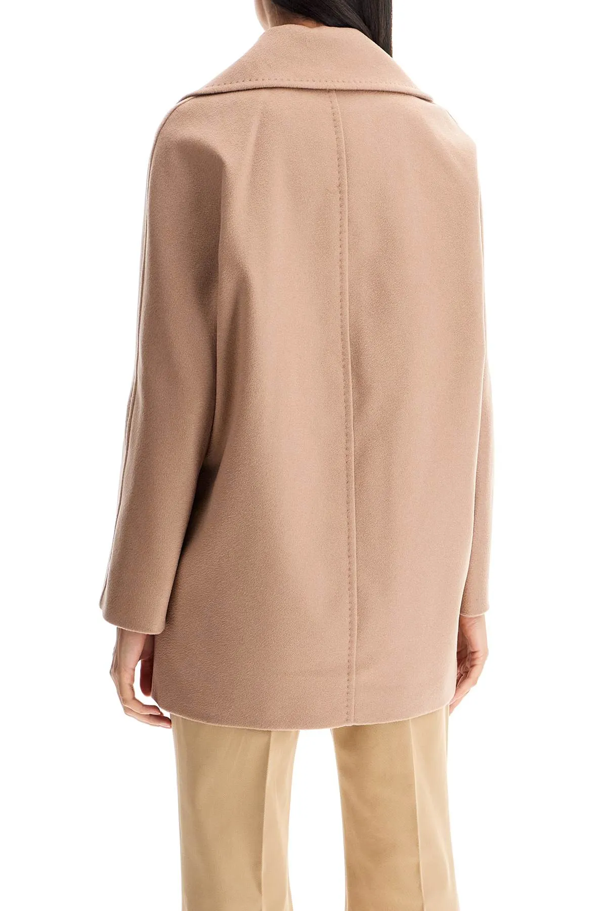 Max Mara Studio Short Double-Breasted Cashmere Coat