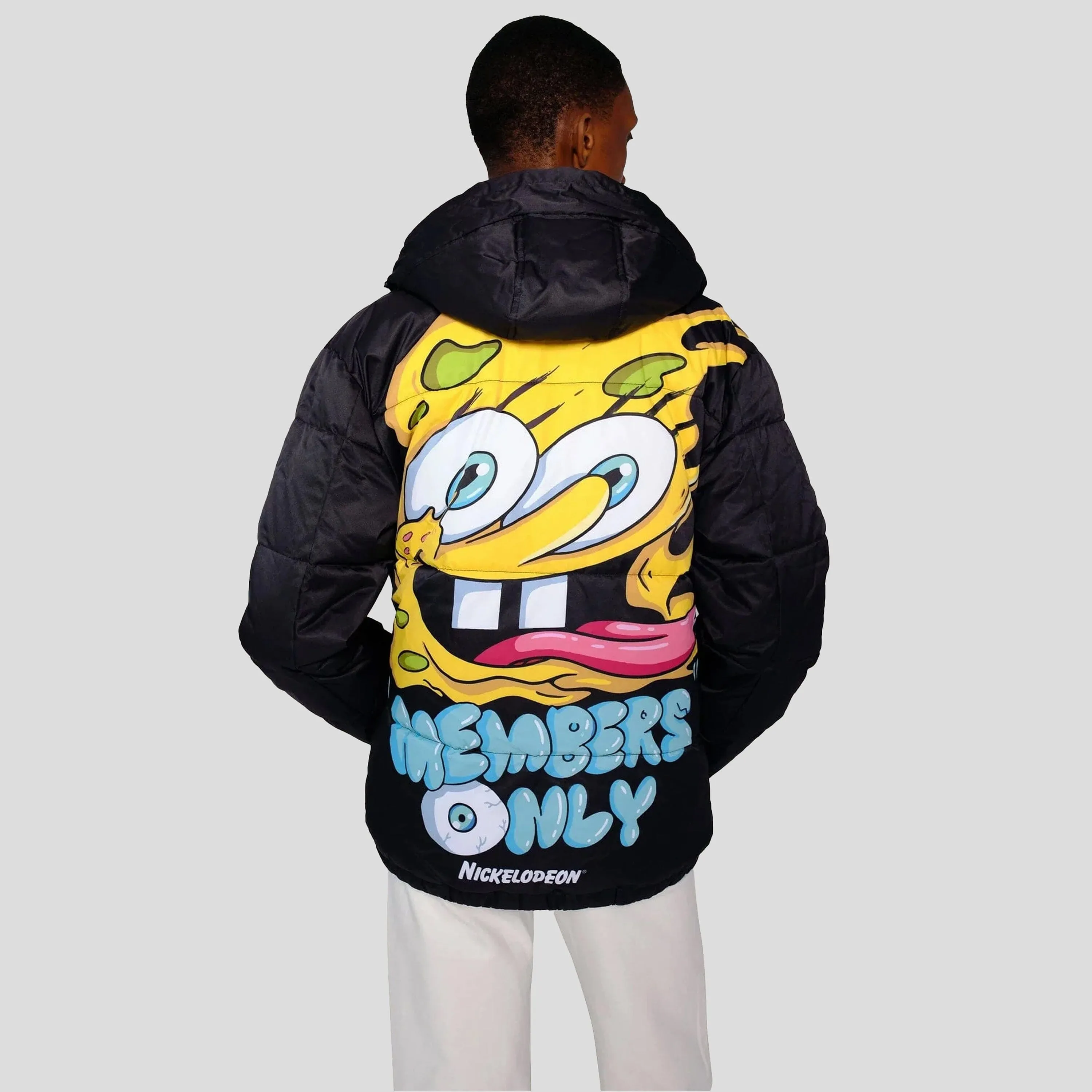 Members Only Men's Rad Spongebob Puffer Jacket