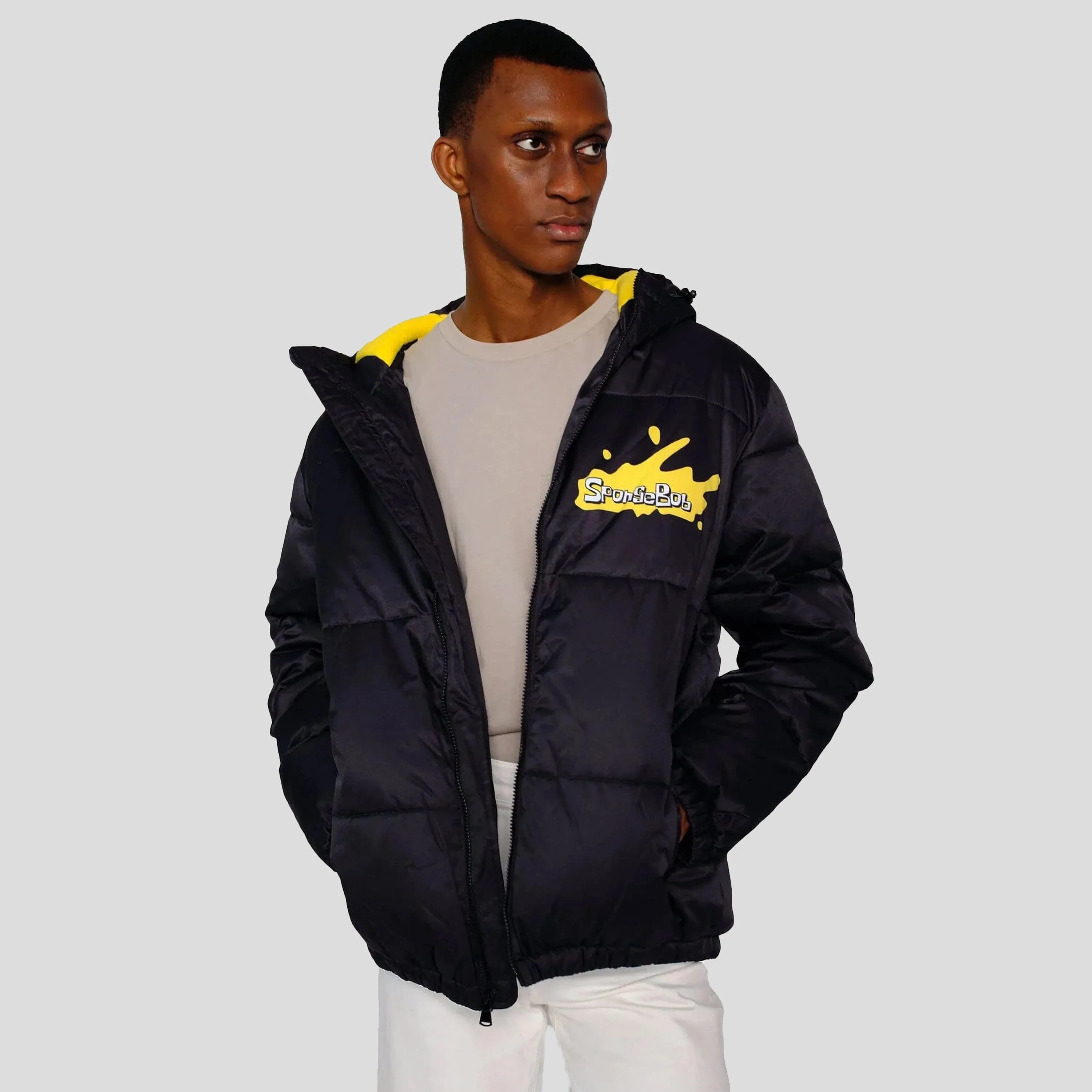 Members Only Men's Rad Spongebob Puffer Jacket