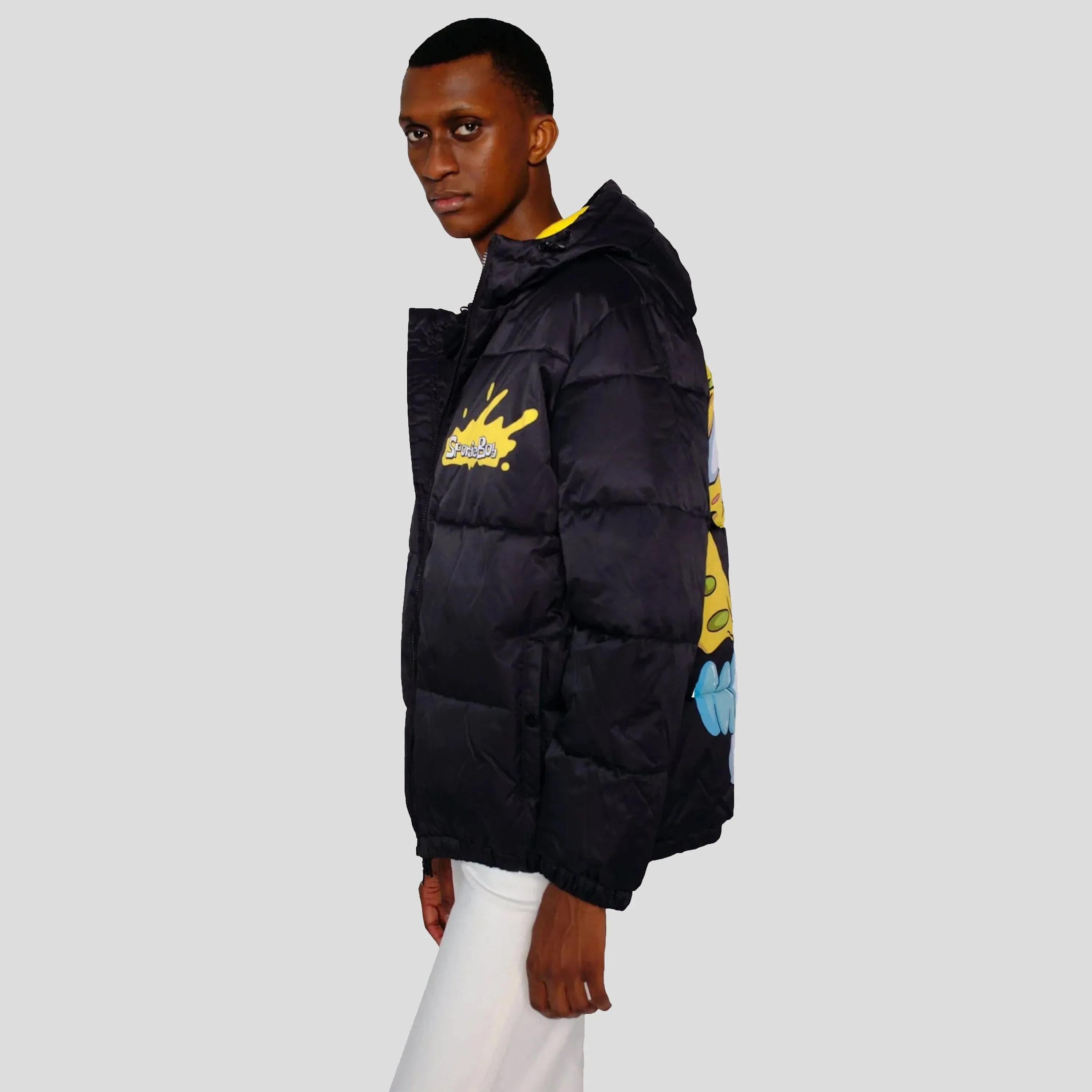 Members Only Men's Rad Spongebob Puffer Jacket