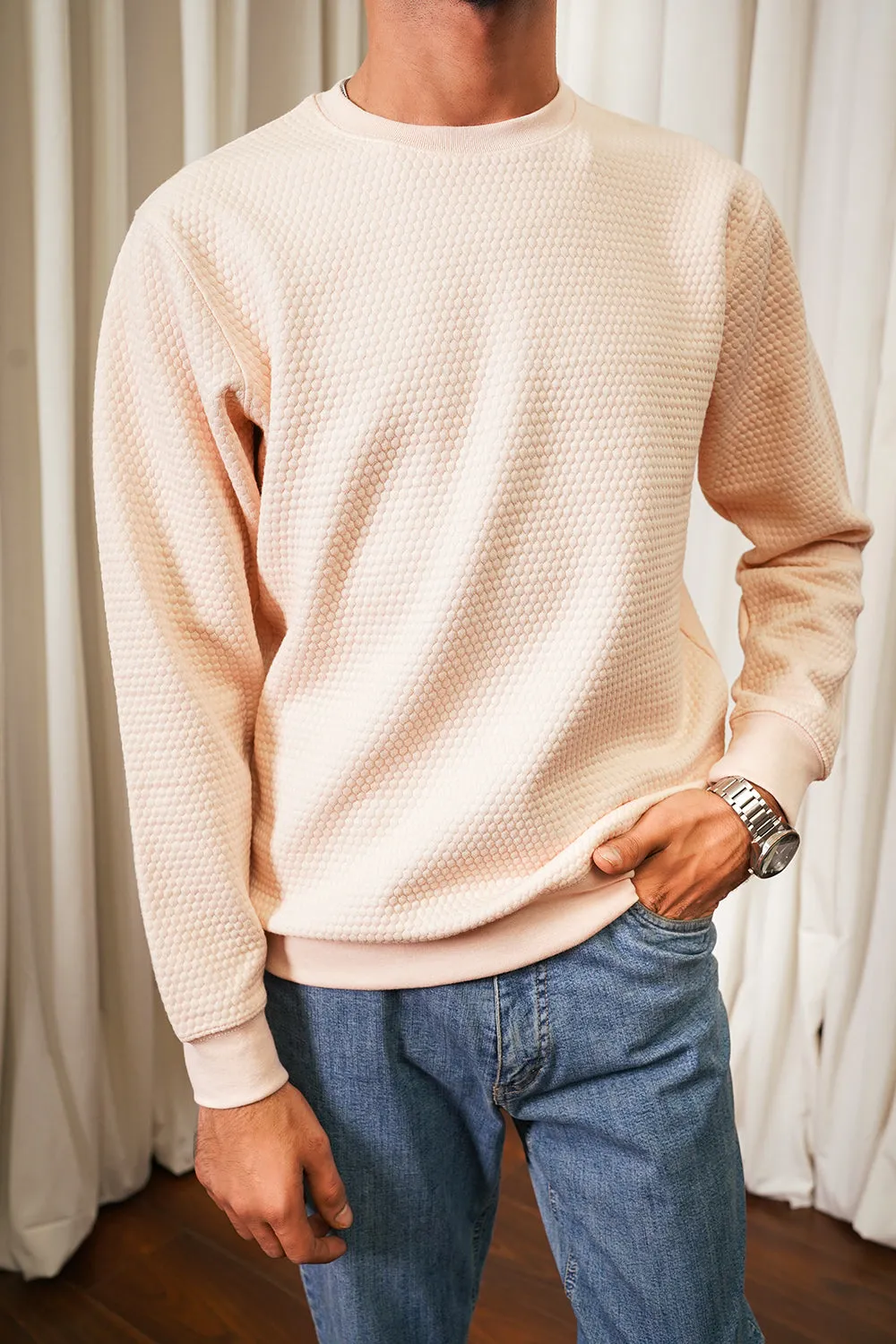 Men Quiltted Sweat Shirt