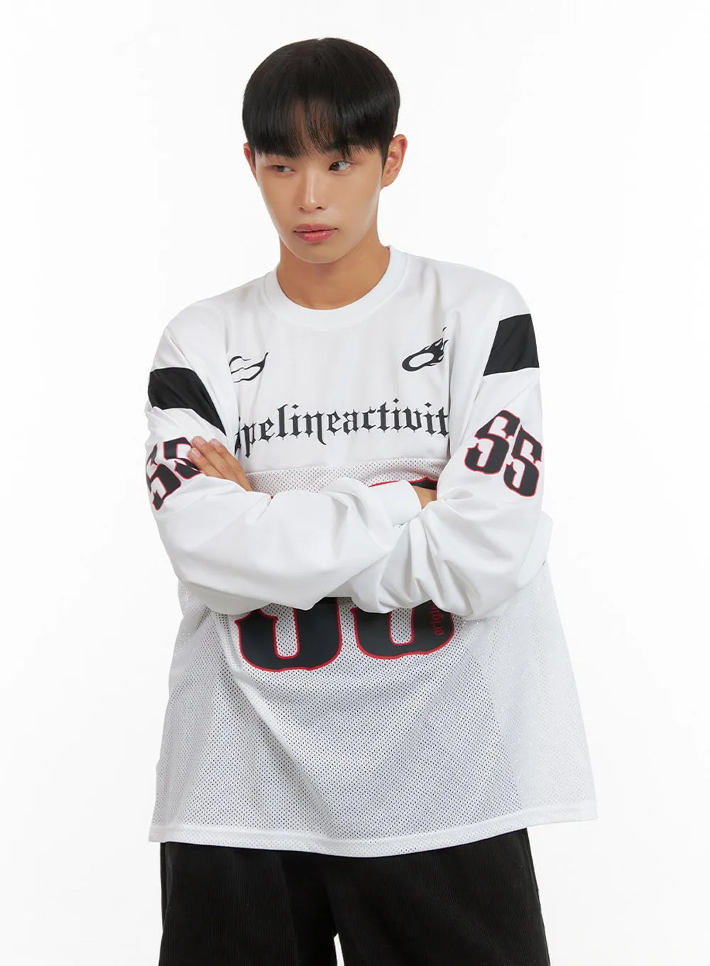 Men's Mesh Graphic Oversize T-Shirt IS420