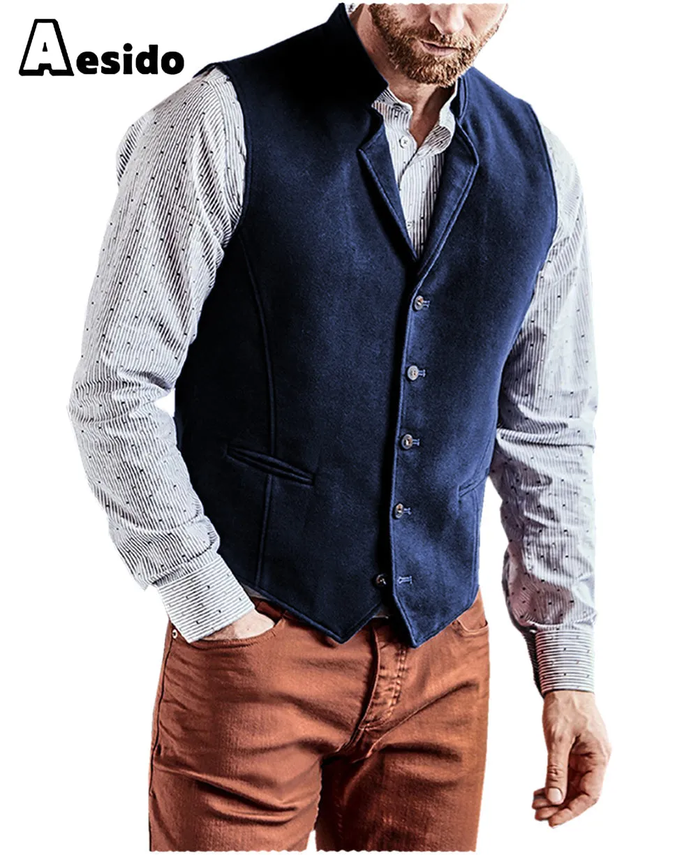 Men's Vest Notch Lapel Waistcoat