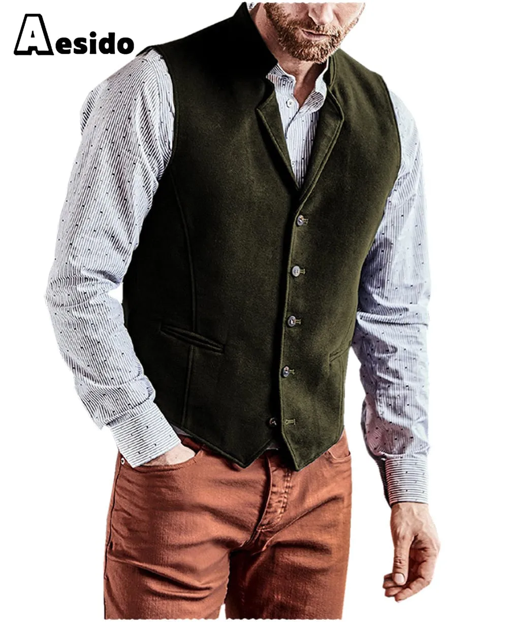 Men's Vest Notch Lapel Waistcoat