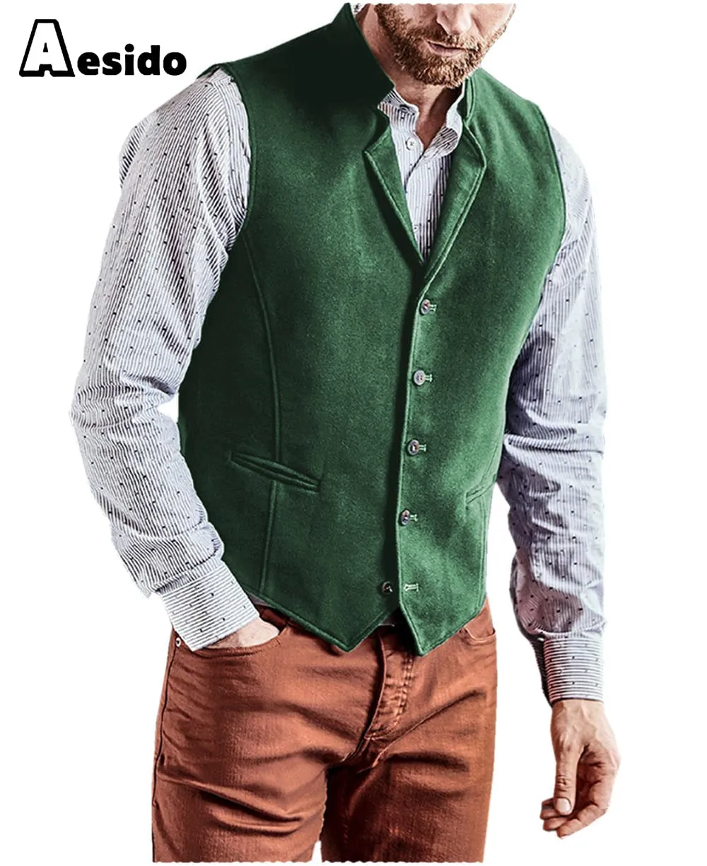 Men's Vest Notch Lapel Waistcoat