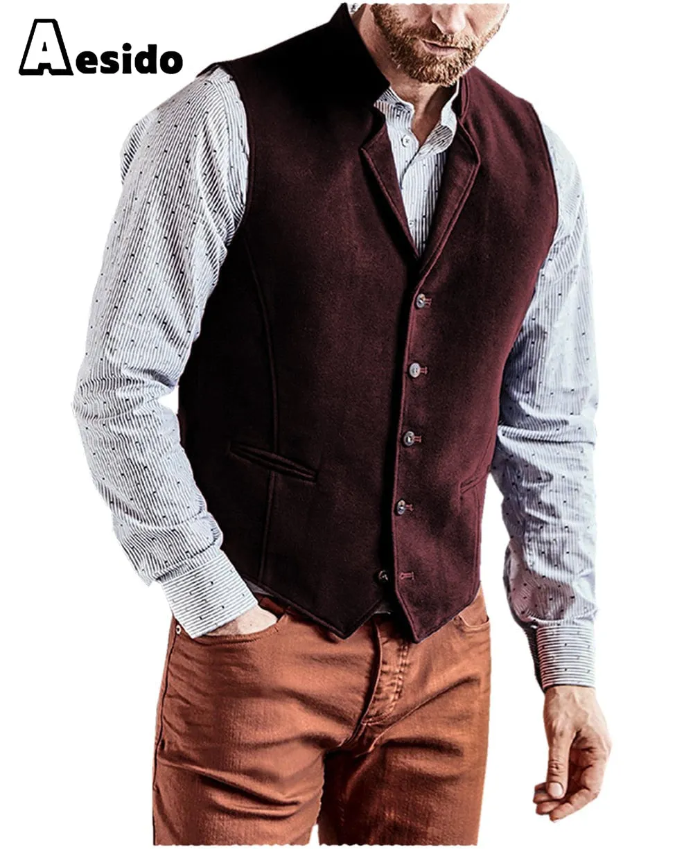 Men's Vest Notch Lapel Waistcoat