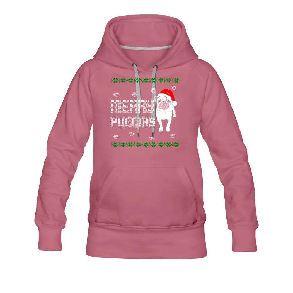 Merry Pugmas Women’s Premium Hoodie