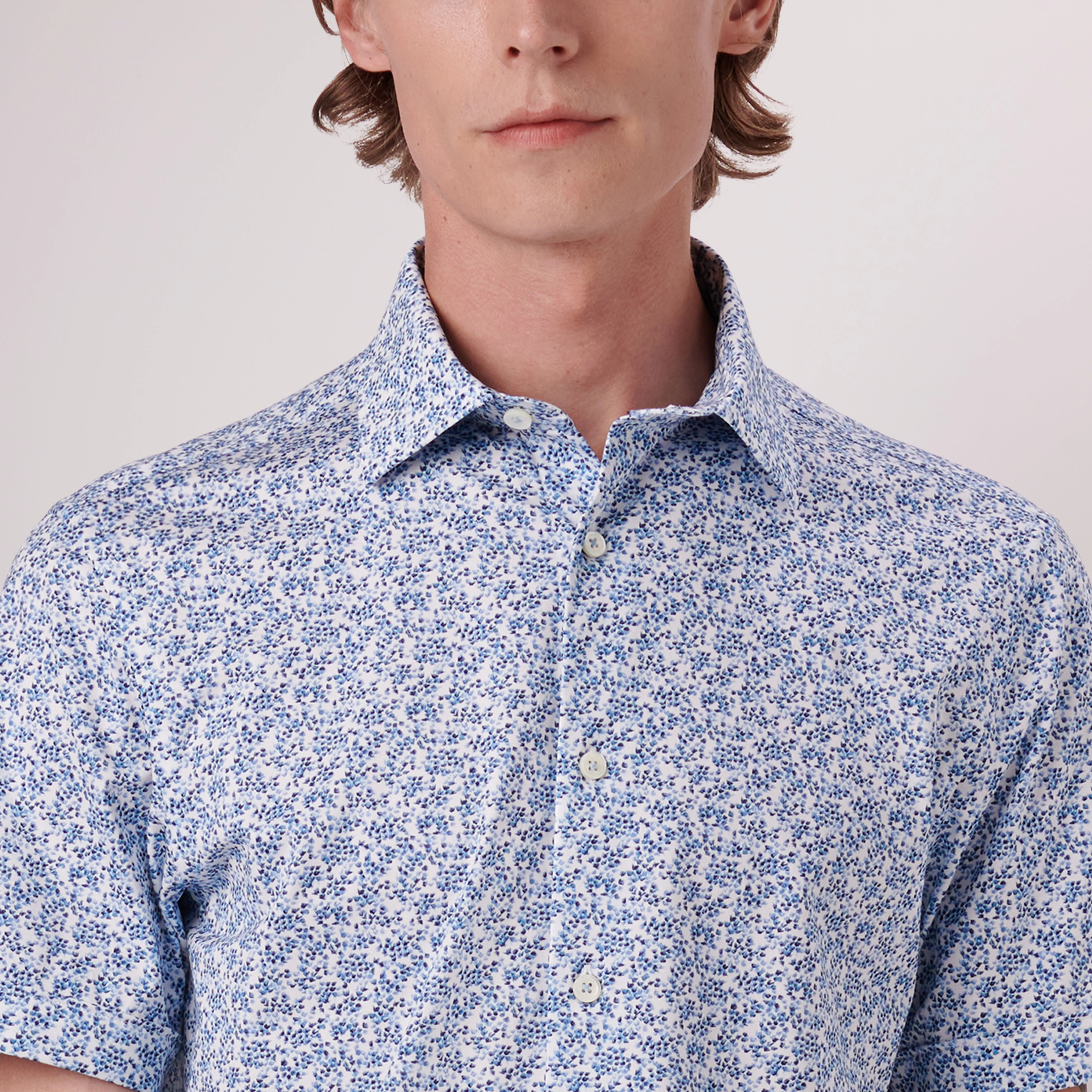 Miles Mini Floral Print OoohCotton Short Sleeve Shirt