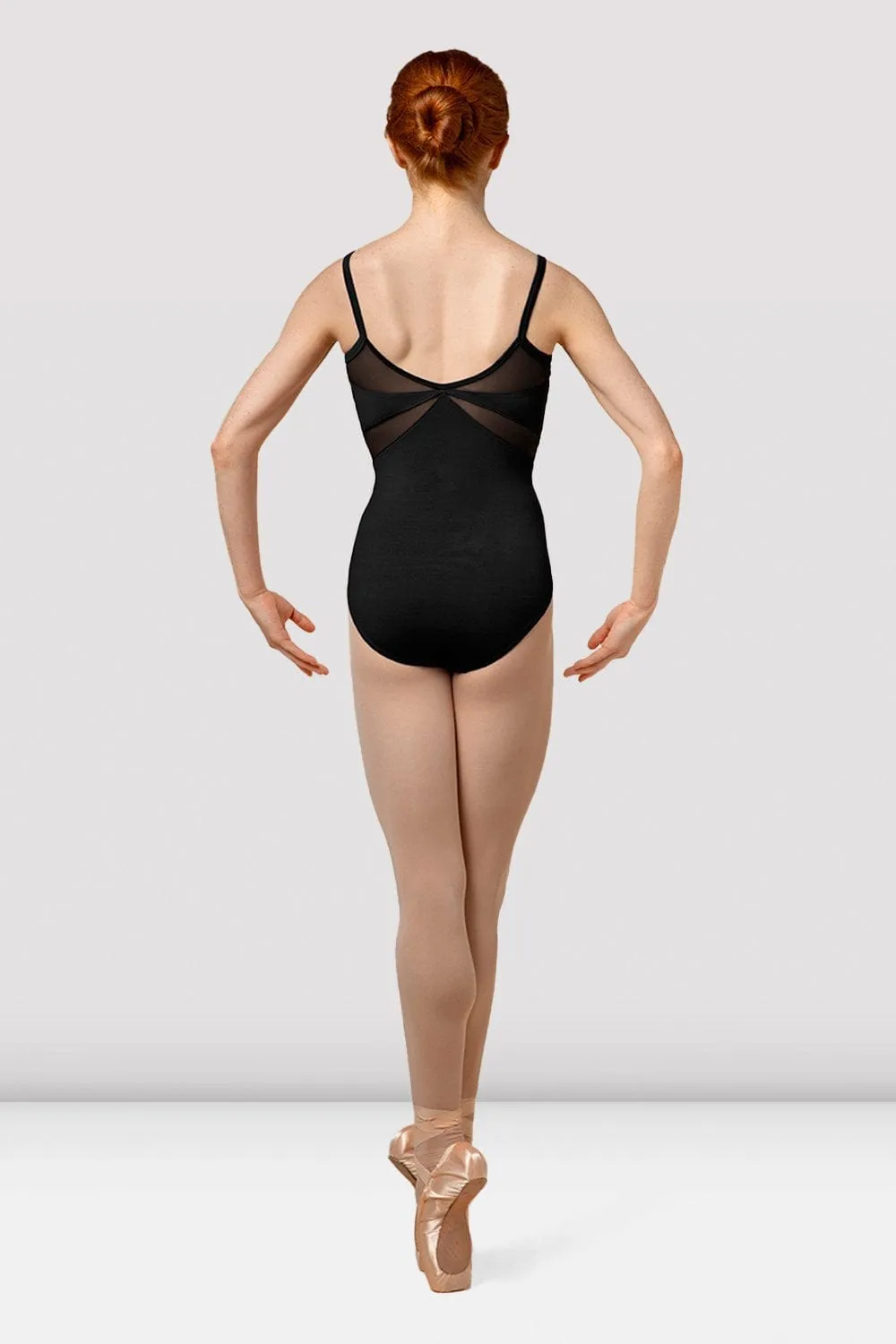 Mirella M4042LM Adult Mesh Panel Cami Leotard