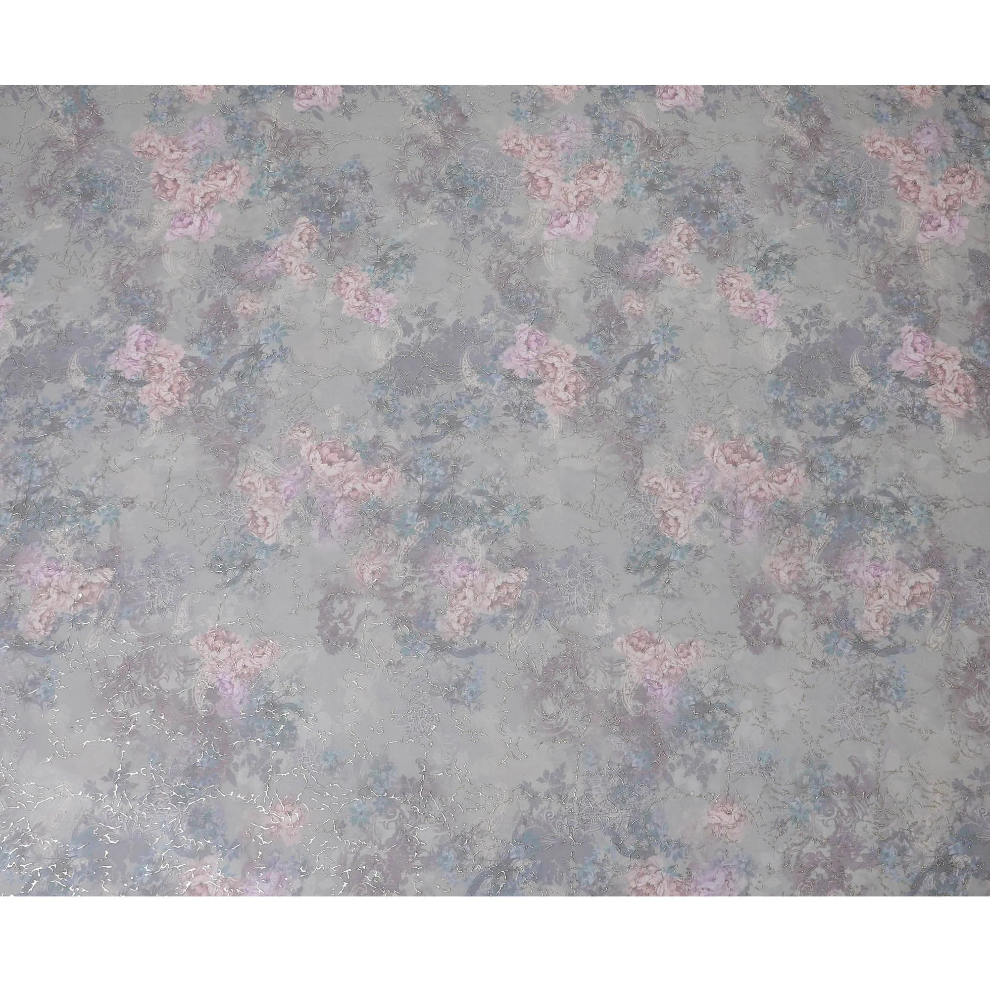 Misty Rose Silk Chiffon Jacquard Fabric, 110cm Wide - Buy in Meters-D18375