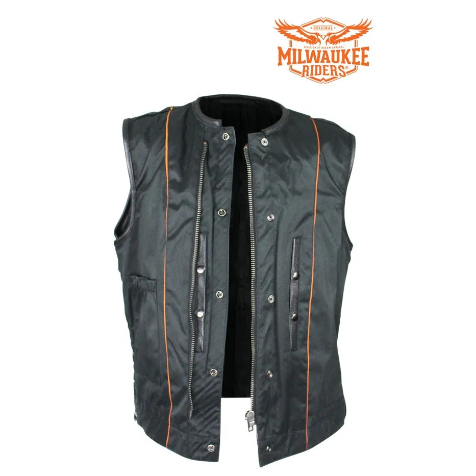 Naked Cowhide Leather Vest W/ Gun Pockets By Milwaukee Riders