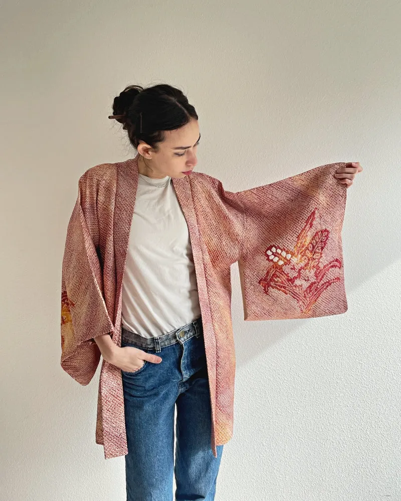 Narcissus Shibori Haori Kimono Jacket