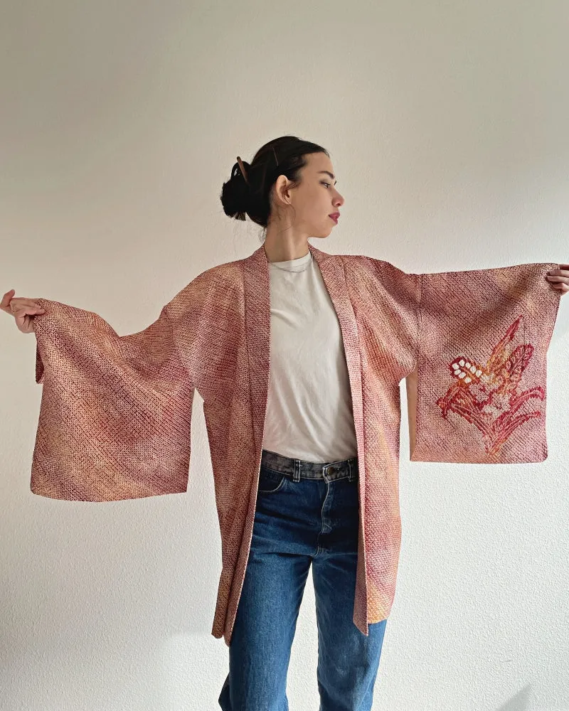 Narcissus Shibori Haori Kimono Jacket